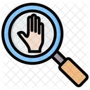 Privacy Hand Search Icon