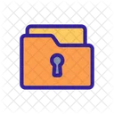 Folder Lock Close Icon