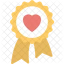 Recompense Badge Coeur Icône