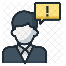 Problem Icon - Download in Colored Outline Style