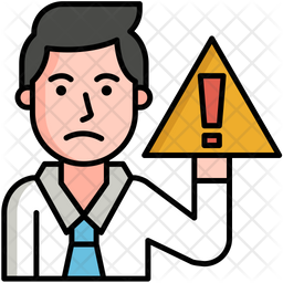 Problem Icon - Download in Colored Outline Style