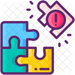 Problem Icon - Download in Colored Outline Style