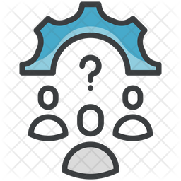 Problem Solving Team Icon - Download in Colored Outline Style