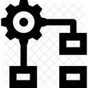 Procedimento Fluxo De Dados Organizacao Ícone