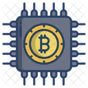 Procesador Bitcoin Bitcoin Criptomoneda Icono