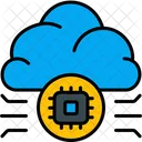 Procesador En La Nube Chip De La Nube Chip De Procesador Icon