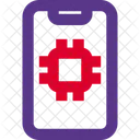 Procesador de teléfono inteligente  Icono