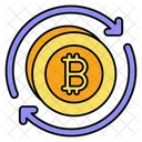 Proceso Bitcoin Bitcoin Blockchain Icono