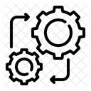 Sistema Proceso Rueda Dentada Icono