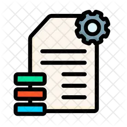 Process Icon - Download in Colored Outline Style