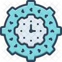Process Cogwheel Clock Hours Icon