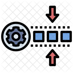 Process Alignment Icon - Download in Colored Outline Style