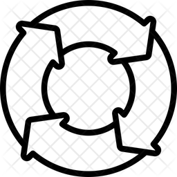 Process Arrow Icon - Download in Line Style