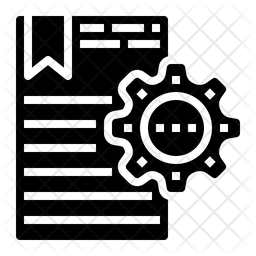Process Document Icon - Download in Glyph Style