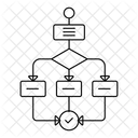 Process Flow Workflow Design Project Planning Icon