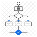 Process Flow Workflow Design Project Planning Icon