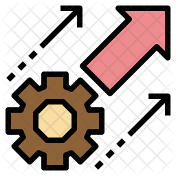 Process Improvement Icon - Download in Colored Outline Style