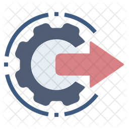 Process Output Icon - Download in Flat Style