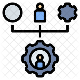 Process Structure Icon - Download in Colored Outline Style