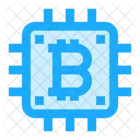 Bitcoin Criptomoeda Processador Ícone