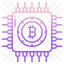 Processador Bitcoin Bitcoin Criptomoeda Ícone