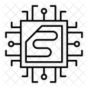 Microschema Processeur Puce Icône