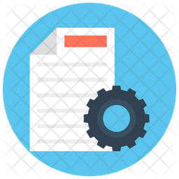 Processing File Icon - Download in Flat Style