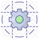 Processo De Conexao Tecnologia Roda Dentada Ícone