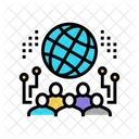 Rede Sistema Cor Icon