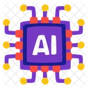 Processor Chip Ai Icon