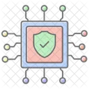 Processor Security Lineal Color Icon Icon