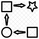 Processus Etoile Procedure Icône