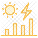 Icone De Linha Duotonica De Producao De Energia Solar Ícone