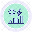 Icone Da Linha De Producao De Energia Solar Ícone