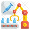 Producao De Vacinas Vacina Robo Ícone