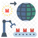 Produccion Industrial Maquina Icono