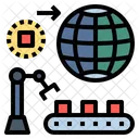 Produccion Industrial Maquina Icono