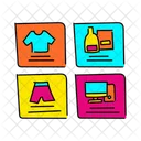 Vibrant Product Collection Illustration Product Collection Collection Icon