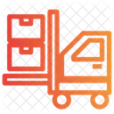 Product Delivery Forklift Lifting Box Icon