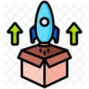 Product Launch Marketing Rocket Icon