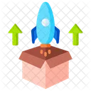 Product Launch Marketing Rocket Icon