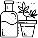 Production De Cannabis Plante De Cannabis Extraction De Marijuana Icône