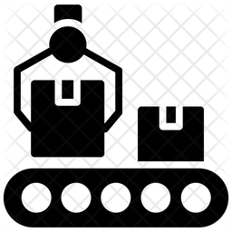 Production Line Icon - Download in Line Style