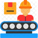 Production Line Worker Assembly Line Employee Factory Worker Icon
