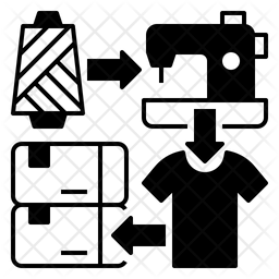 Production Process Icon - Download in Glyph Style