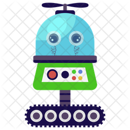 Production Robot Icon - Download in Flat Style