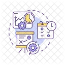 Scheduling Algorithms Production Scheduling Industrial Operations Icon