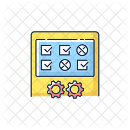 Production Testing Icon - Download in Colored Outline Style