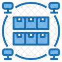 Produktion Big Data Blockchain Symbol