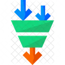 Produktion Verkaufstrichter Trichter Symbol